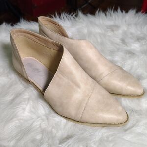 Minimalist Simple Tan Cut Out Booties MIIM Wmns Size 9
